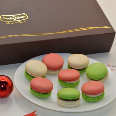 Christmas Macaroons 8 Pcs - Classy Pack